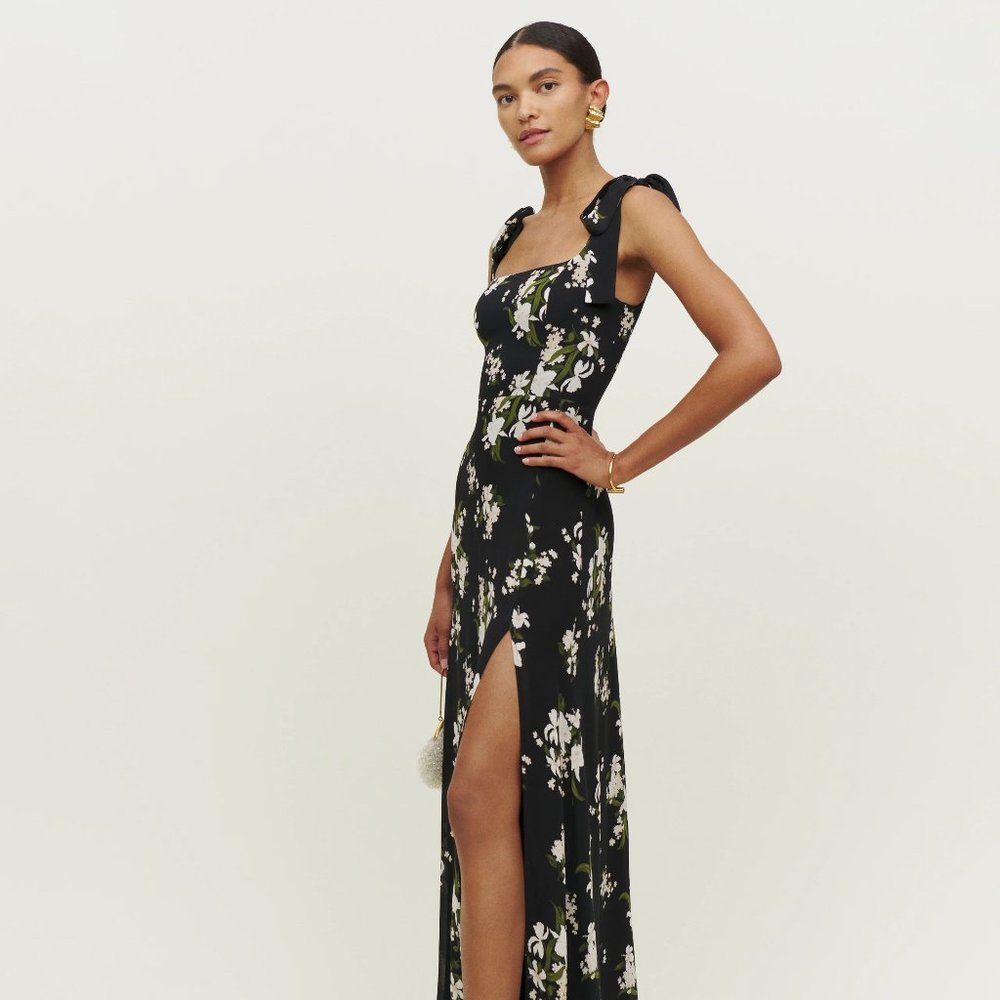 Reformatio Westerly Dress - Orchids print